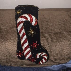 Prima creations Christmas candy cane sequins stocking vintage